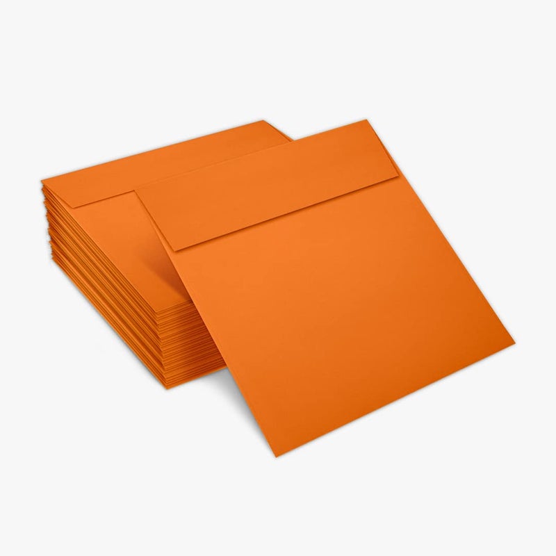 LUXPaper Square Invitation Envelopes | Peel & Press | 6 1/2" x 6 1/2" | Mandarin Orange | 80lb. Text | 50 Qty - Image 5